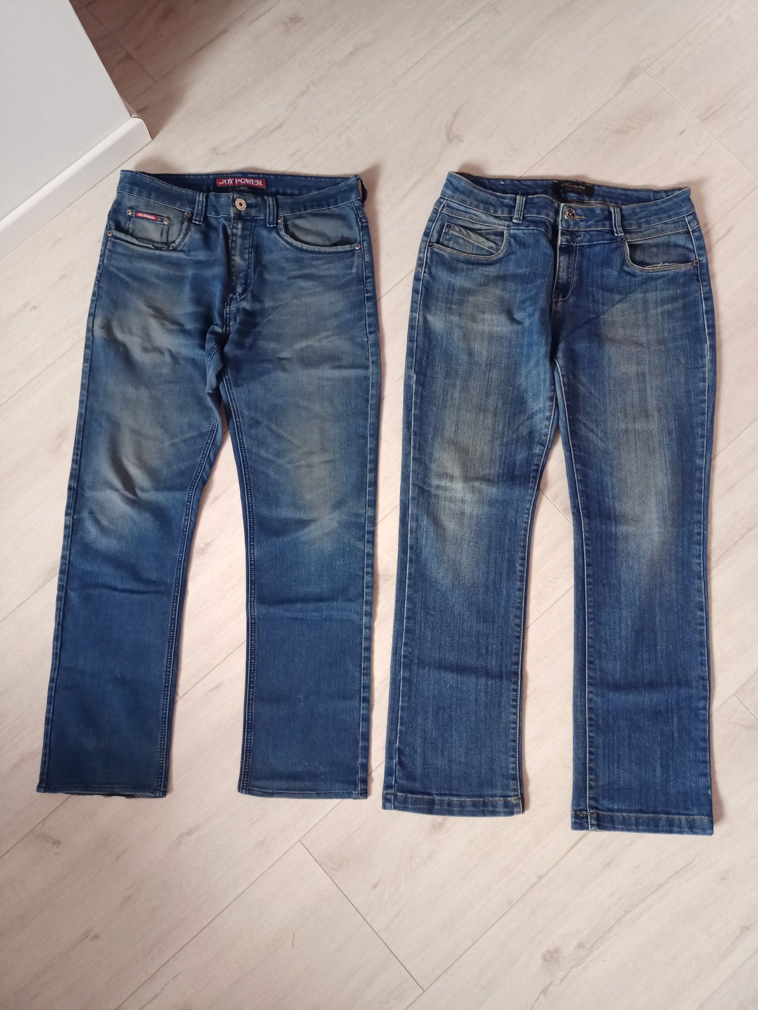 Spodnie męskie M L W34 32 niebieskie czarne bawełniane duży zestaw pak