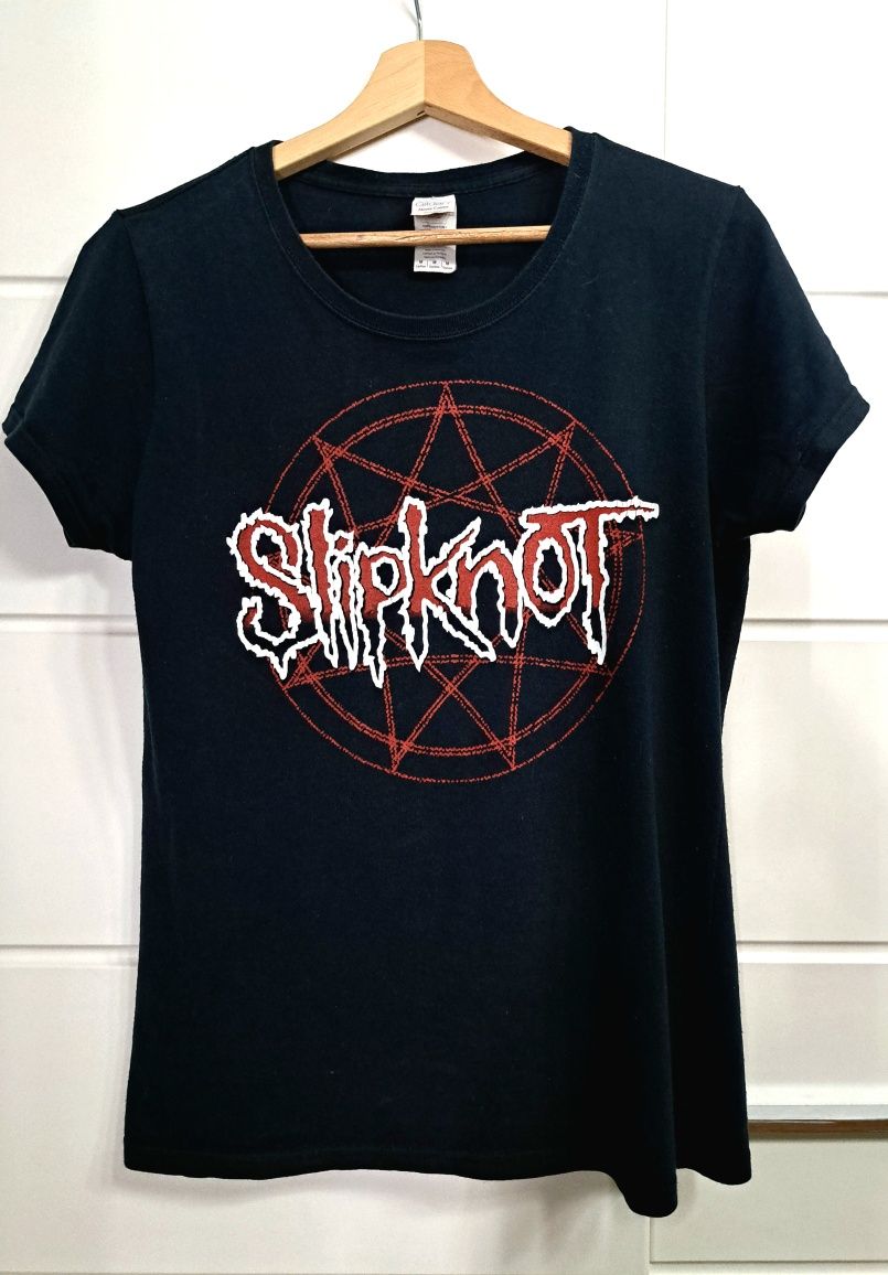 Czarna granatowa koszulka Slipknot band merch metal alt metalhead emo