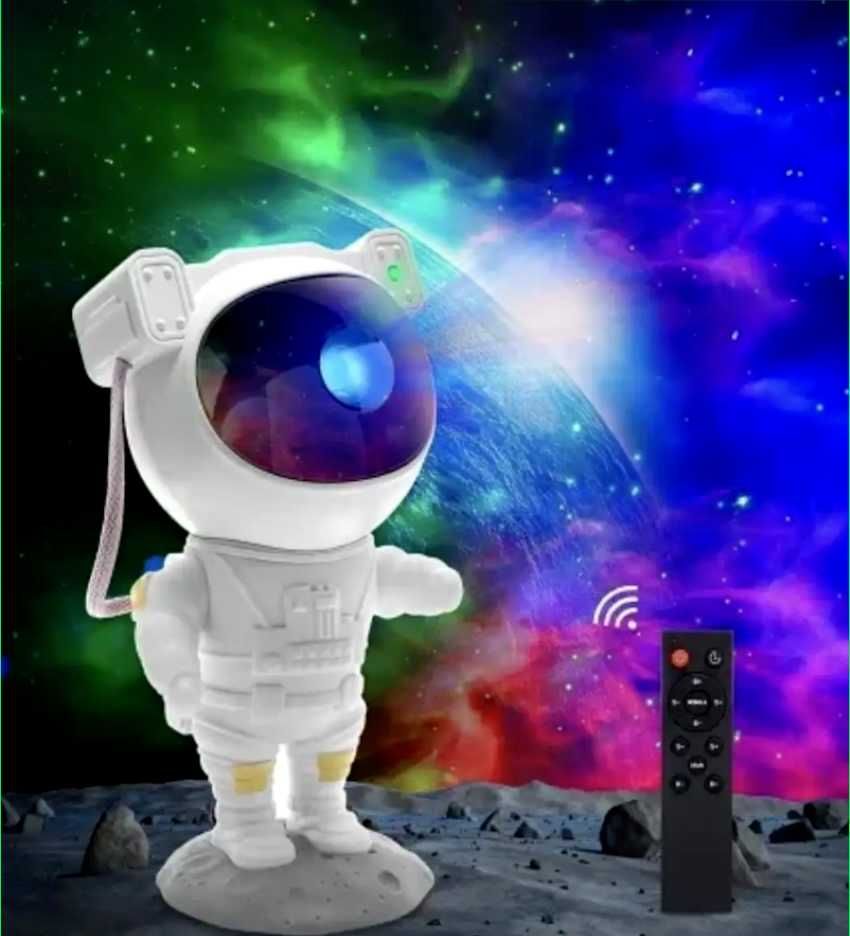 Ночник проектор космнавт астронавт 24см детский пультом звездное небо