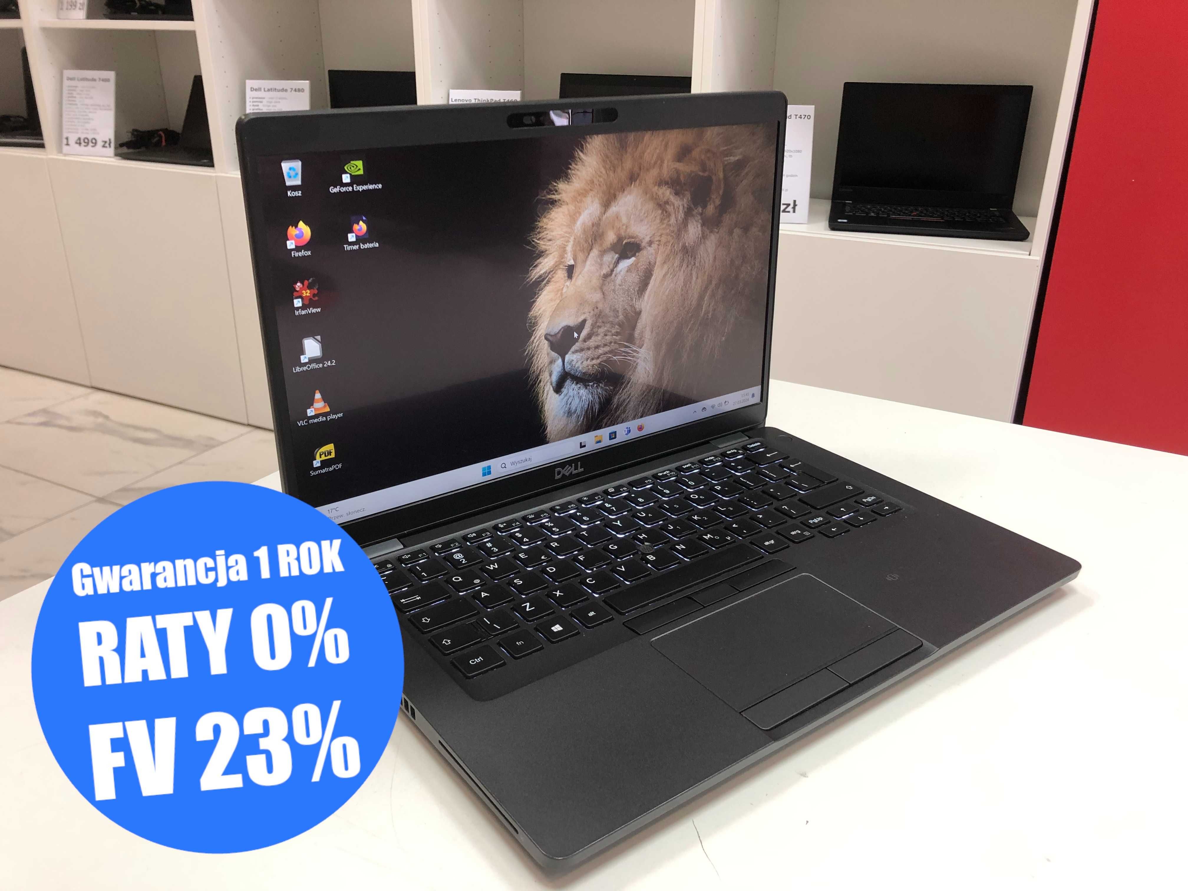 Wydajny Dell Latitude 5401 i5-9gen 32GB 256SSD nVidia IPS Dotyk Kl. A