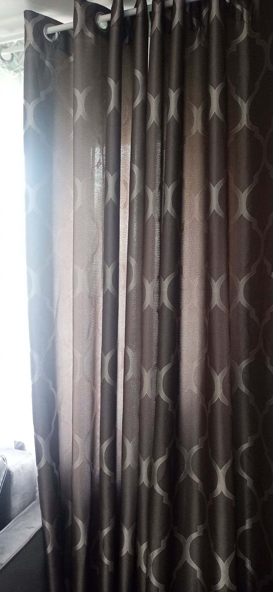 2 Szare zasłony eleganckie
