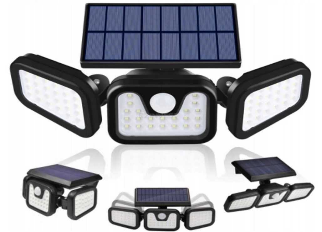 Lampa Solar Solarna Led z Czujnikiem Ruchu Zewnętrzna Zmierzchu 3w1