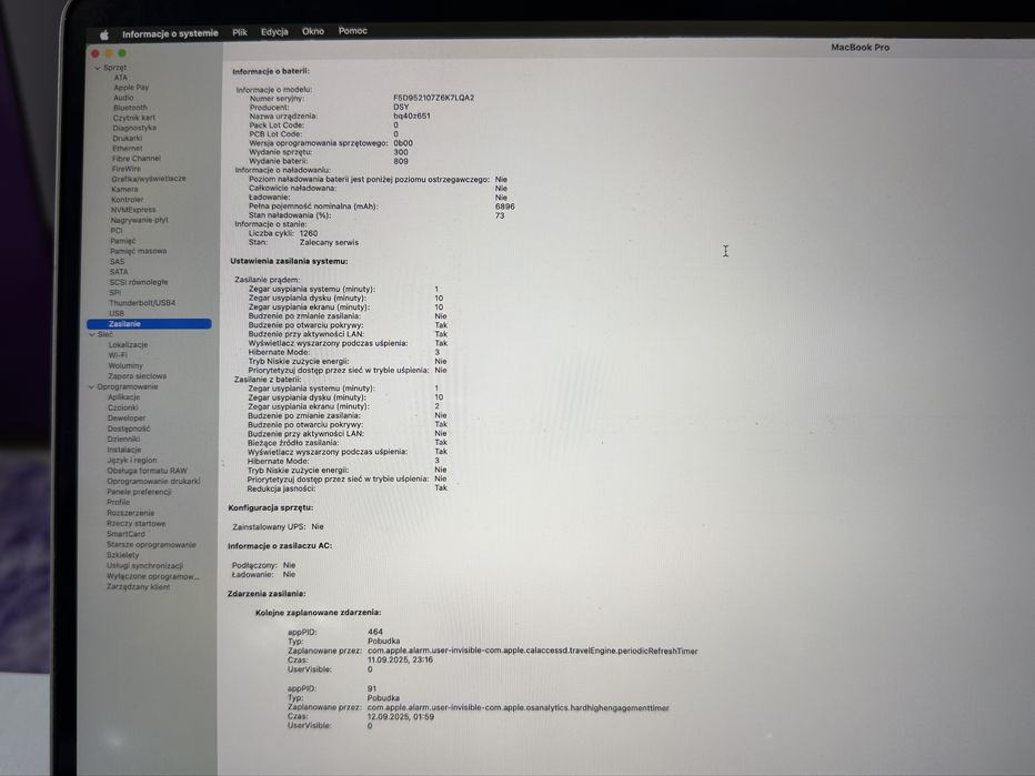 Apple MacBook Pro 16’ 2019r. 2TB dysk, 64GB RAM, i9 2.4 GHz, OKAZJA!