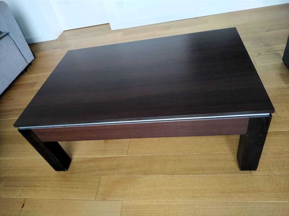 Solidny brązowy (wenge) stolik / ława 110x70x42