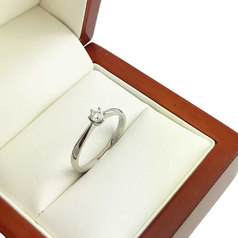WYPRZEDAŻ APART Pierścionek z Brylantem 0.17CT Złoty 585 Zaręczynowy
