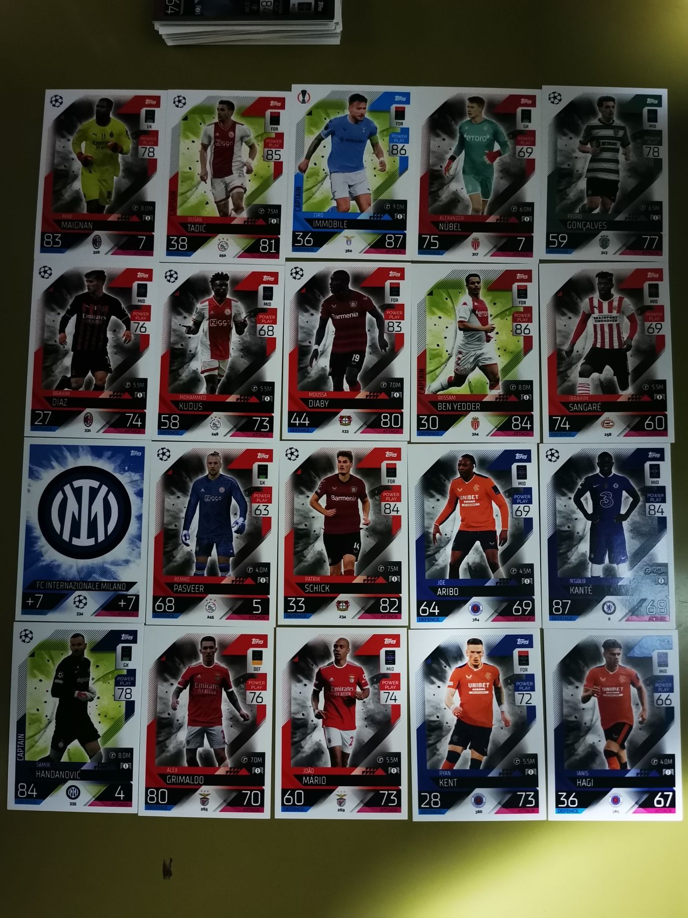 87 Cartas Match Attax 22 23