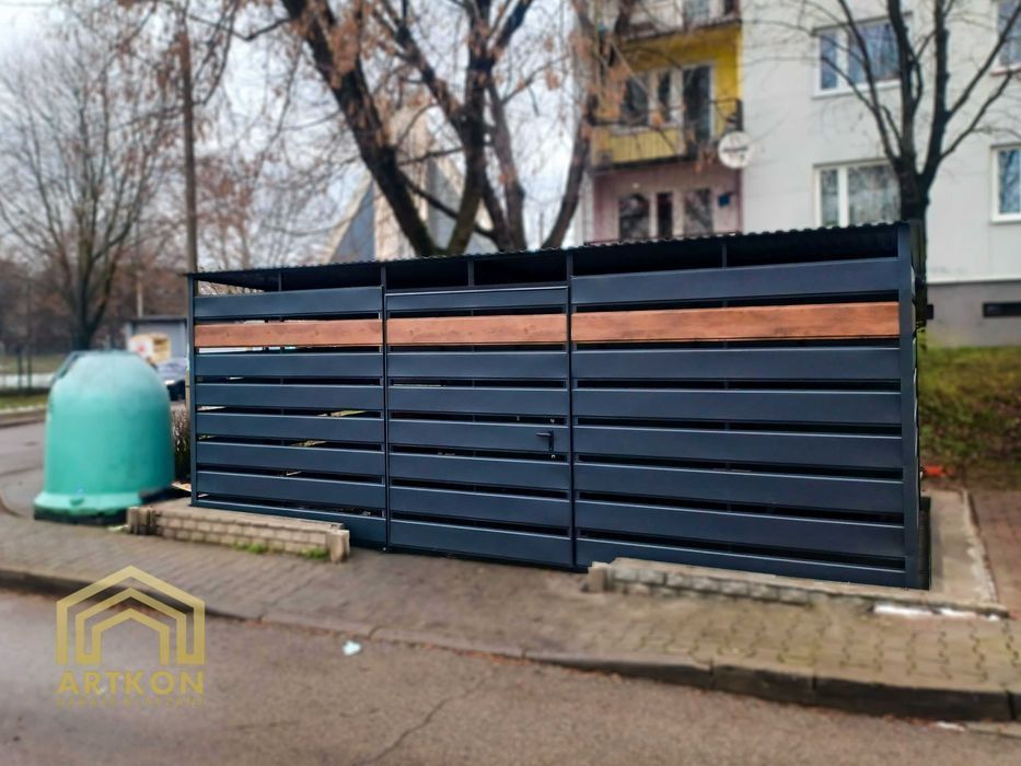 Zabudowa Koszy na śmieci | Wiata Śmietnikowa panelowa Na wymiar
