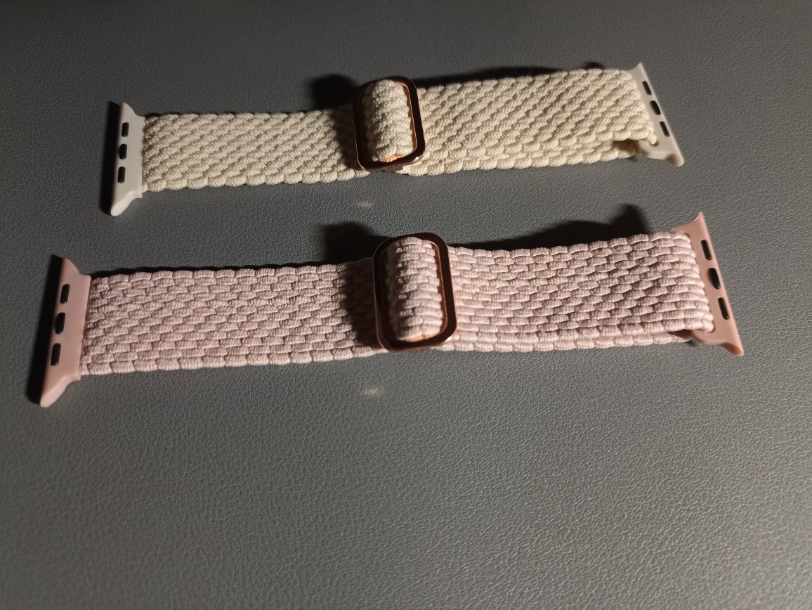 Zestaw dwóch plecionych pasków loop do zegarków Apple Watch 42/44/45/4