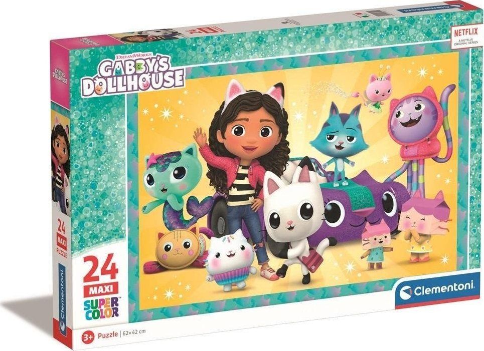 Puzzle 24 Elementów Maxi Gabby's Dollhouse Koci Domek Gabi