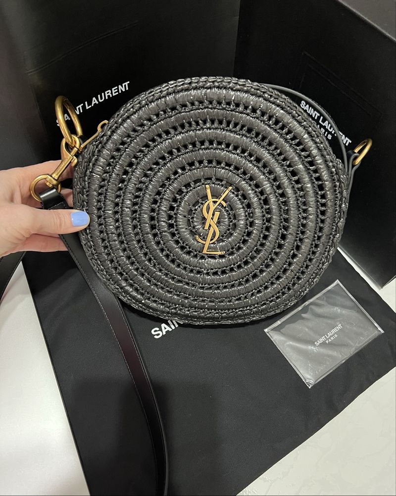 Сумка YSL Saint Laurent Round Raffia Shoulder Ив Сен Лоран Люкс