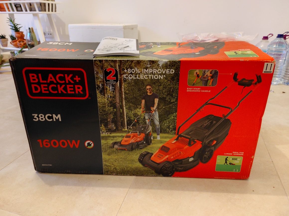 Corta relva elétrico Black+ Decker Novo Modelo BEMW471BH-QS,