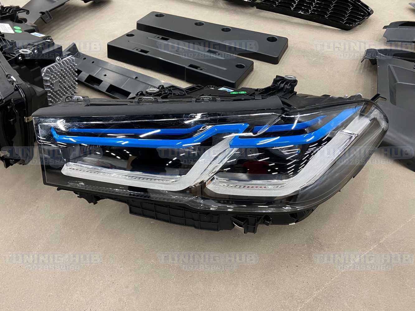 bmw g30 M5 F90 перед бампер капот CS фари laser решітка бмв г30 рест