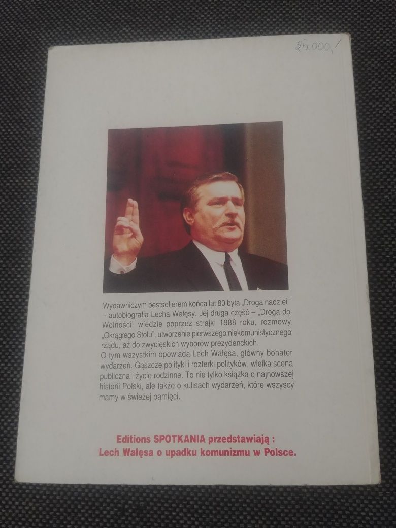 Książka pt."Lech Wałęsa -Droga do wolności"
