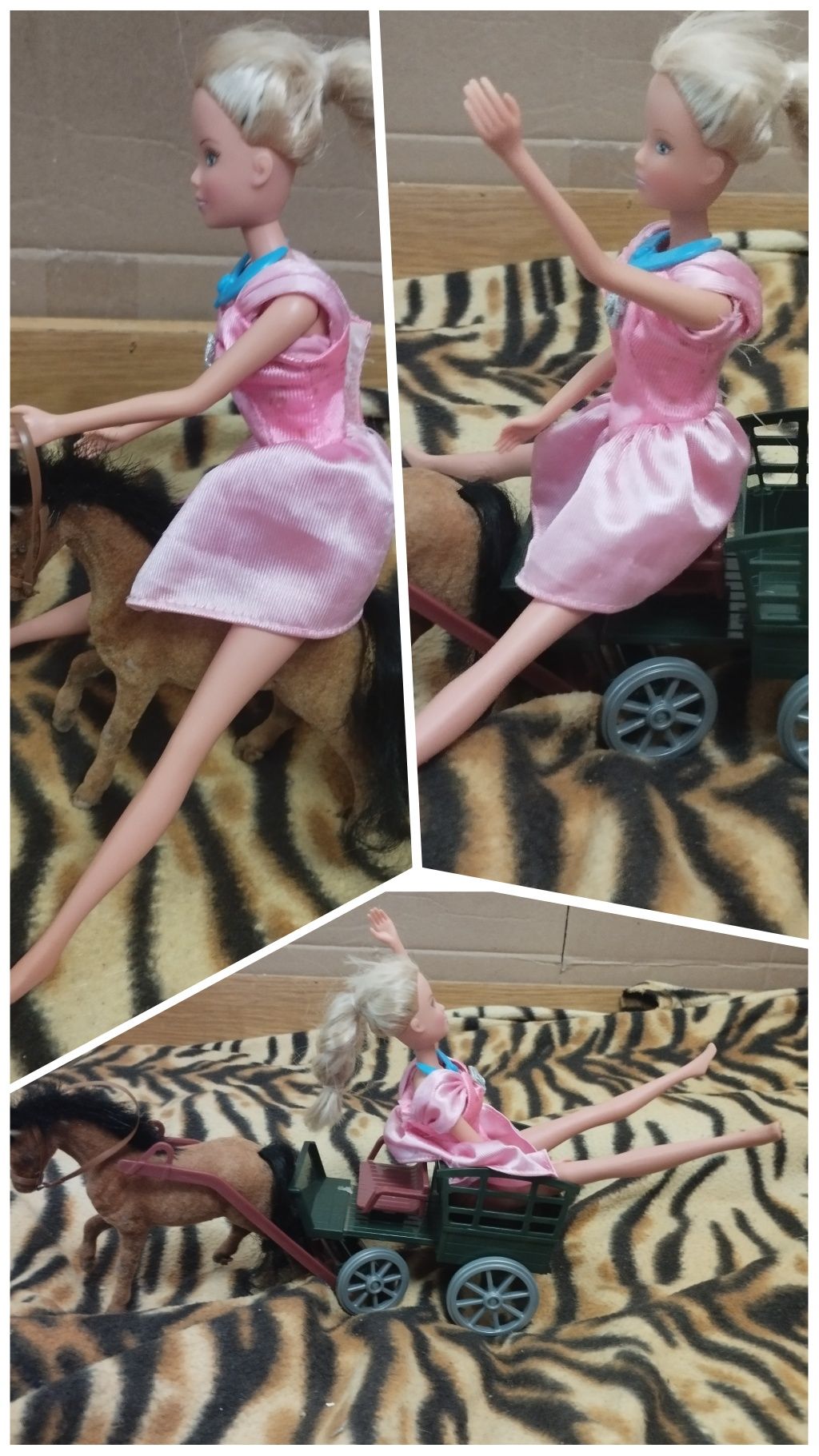 Лялька барбі! Barbie з аксесуарами та тележкою з конячкою