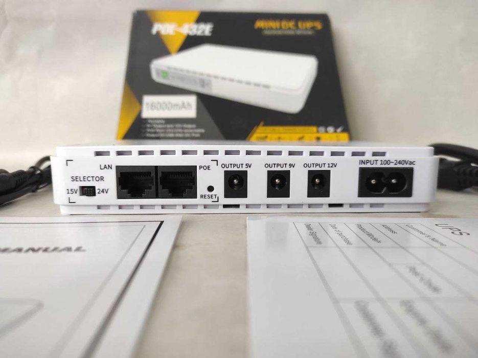 Бесперебойник, повербанк для роутера 16000 мАч POE-432E есть опт