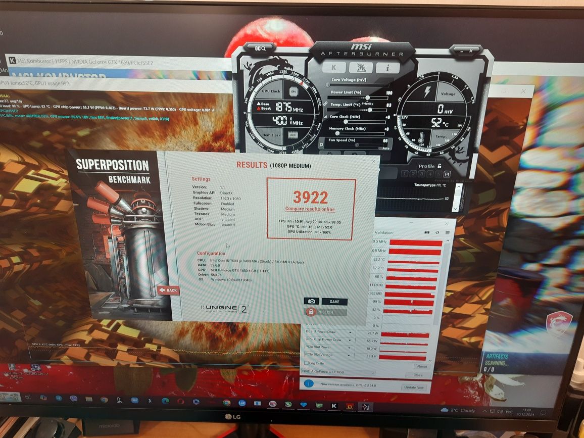 Видеокарта MSI GTX GAMING 1650 4GB КАК НОВАЯ! пломба и другие