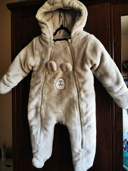 Kombinezon zimowy miś Cool Club r. 62 dla noworodka lub niemowlaka