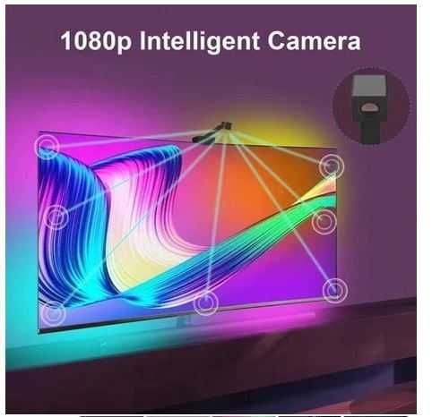 system AMBILIGHT TAŚMA LED Podświetlająca rgb 5m do TV 40-85'' kamera