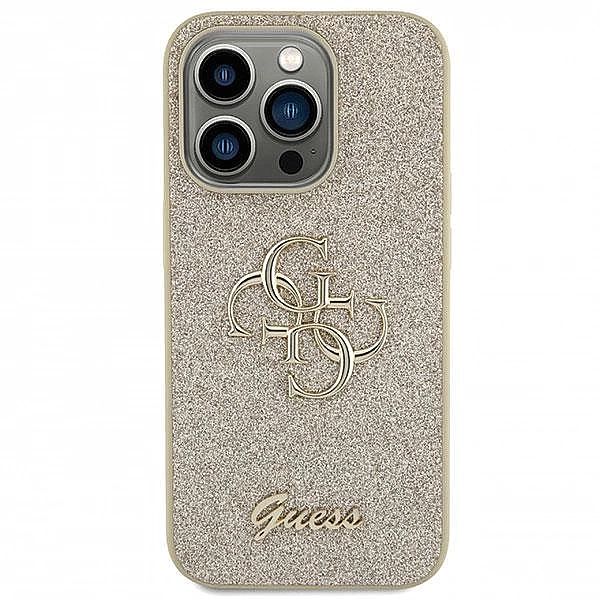 Etui Guess Glitter Script Big 4G na Samsung Galaxy S23 FE - złote