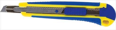 Канцелярский нож "Buromax", 9 мм, новый, желто-голубой