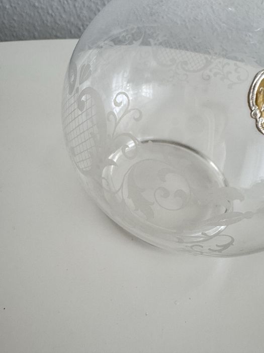 Karafka Mozart szklana sygnowana antyk