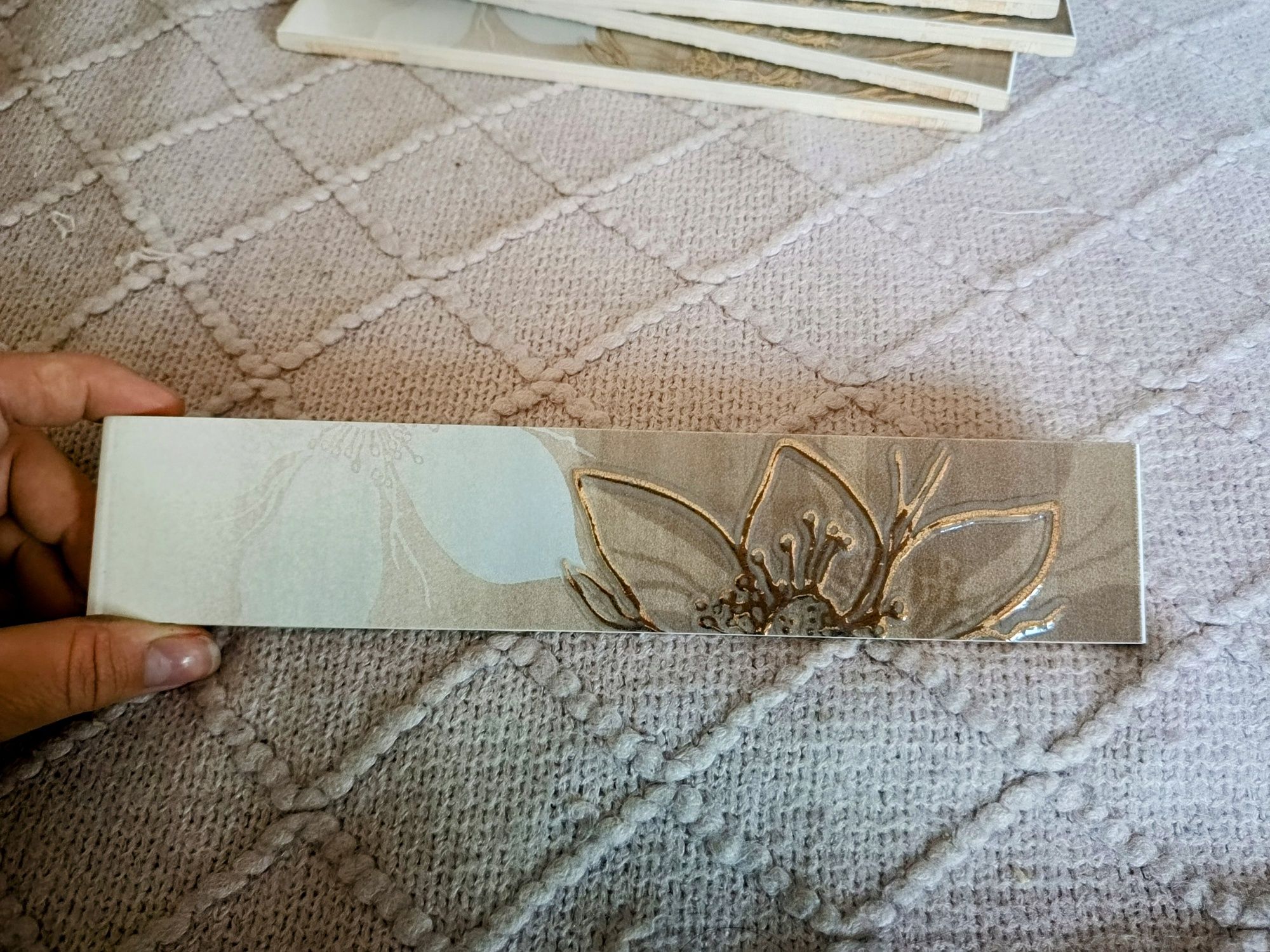 śliczne DEKORY ścienne listwa wykończeniowa 5 x 25 cm płytki 20 sztuk