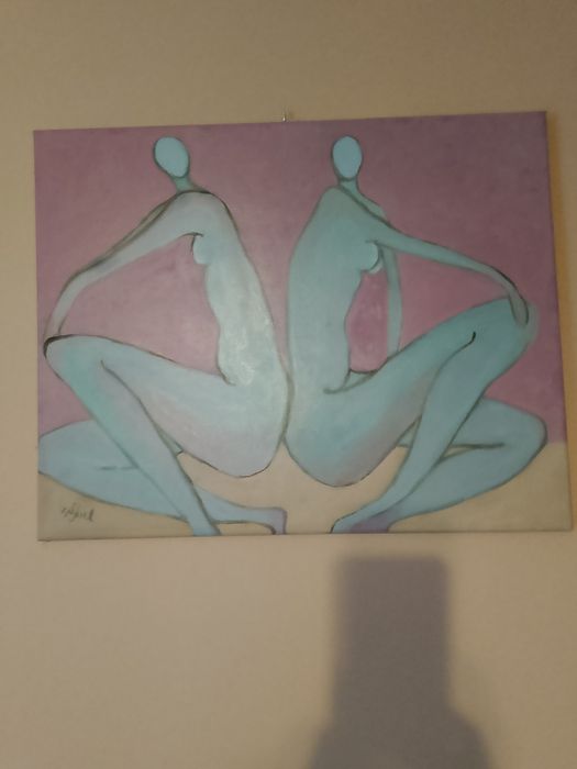 Obraz na płótnie olejne farbki sygnowany