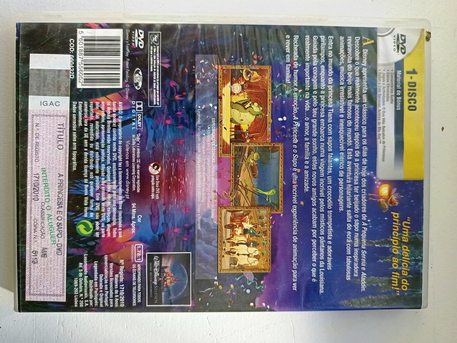 DVD Disney a princesa e o sapo
