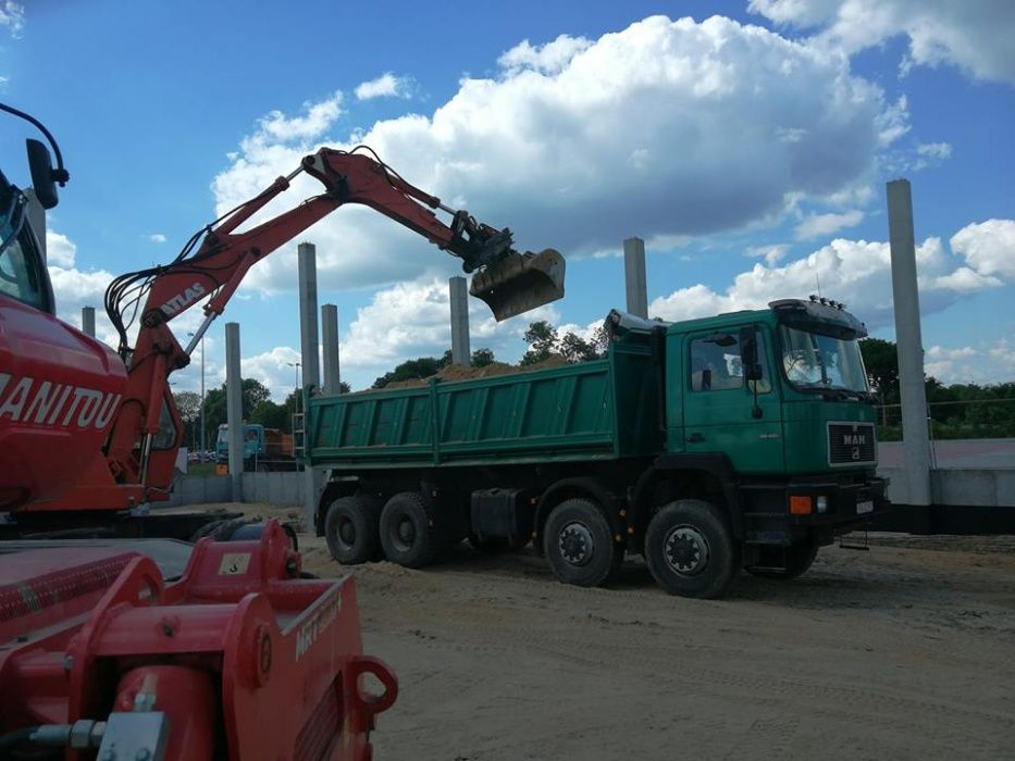 Usługi transportowe . Żwir piasek ziemia. pospółka kruszywo.