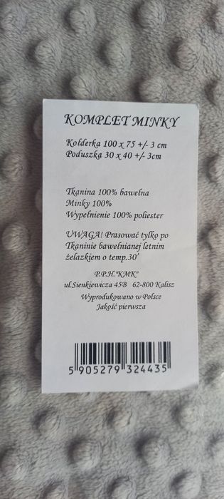 Komplet kołderka i poduszka