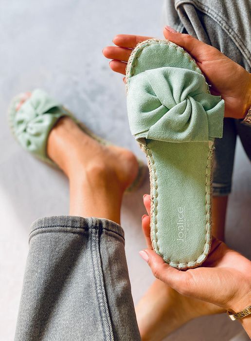 Klapki Espadryle Baina Green