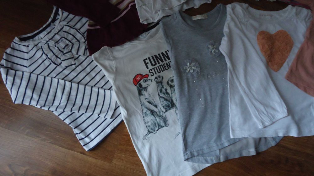 10szt/40zł r110/116 paka bluzki z długim rękawem koszulki długi rękaw