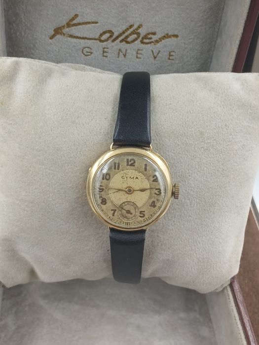 Zegarek damski  cyma  mechaniczny zloty