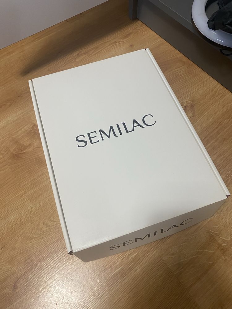 zestaw do robienia paznokci semilac - baza, top, lakiery, lampa, itp