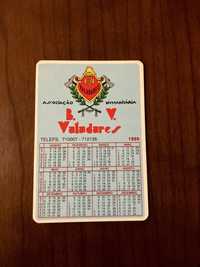 Calendário de Bolso Bombeiros Voluntários de Valadares, 1986