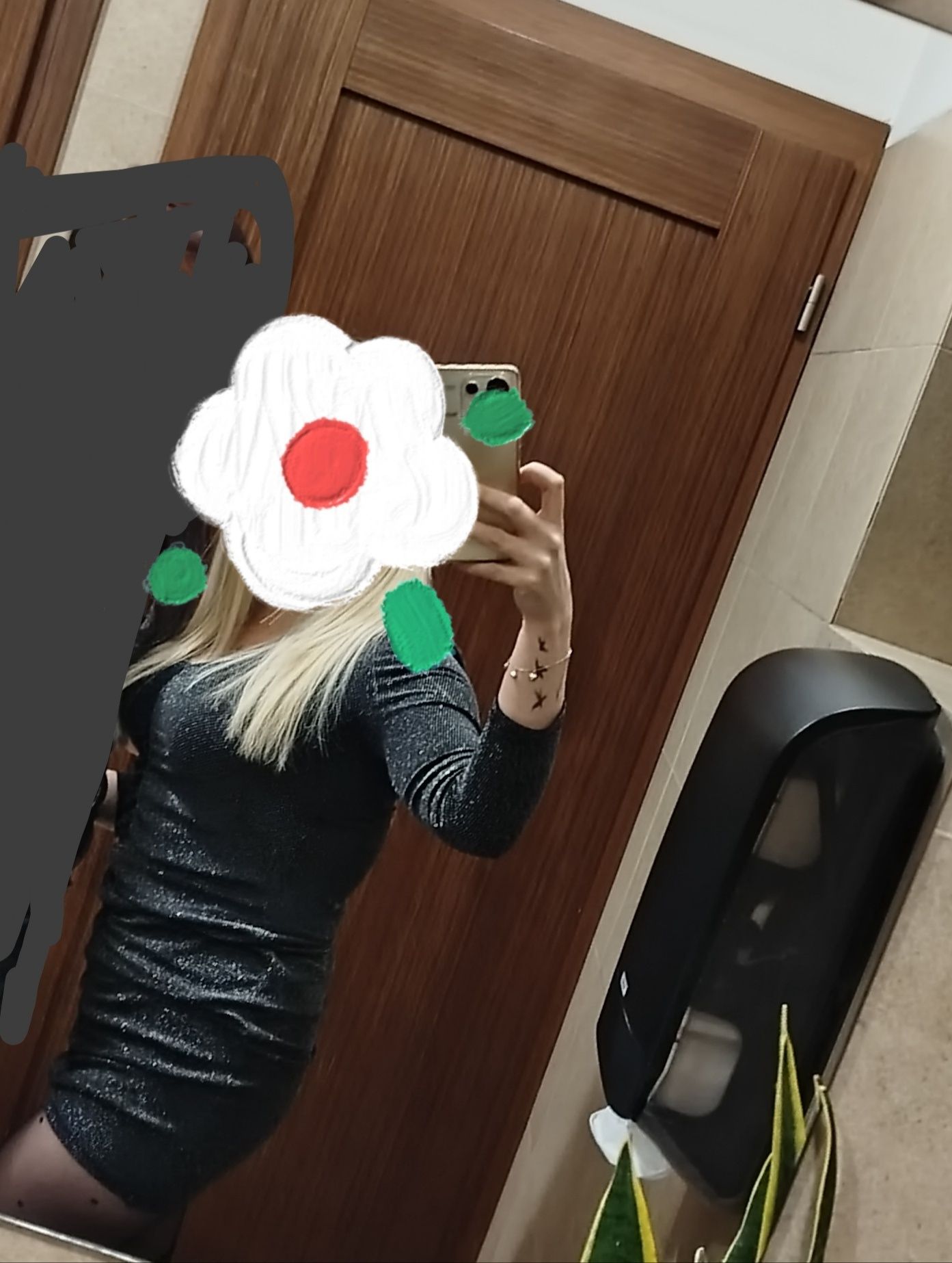 Sukienka rozm s ze srebrną nitką