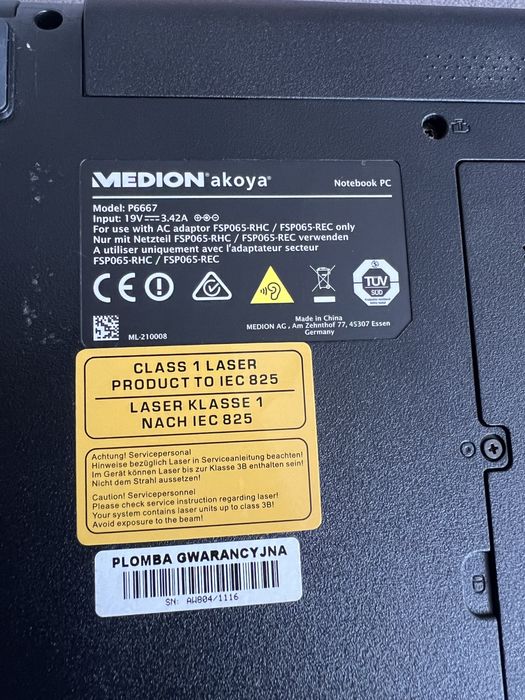Laptop MEDION Akoya P6667