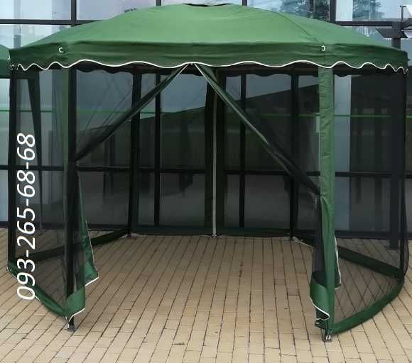 Садовый шатер тканевый, шестигранный, беседка,павильон,пасека
