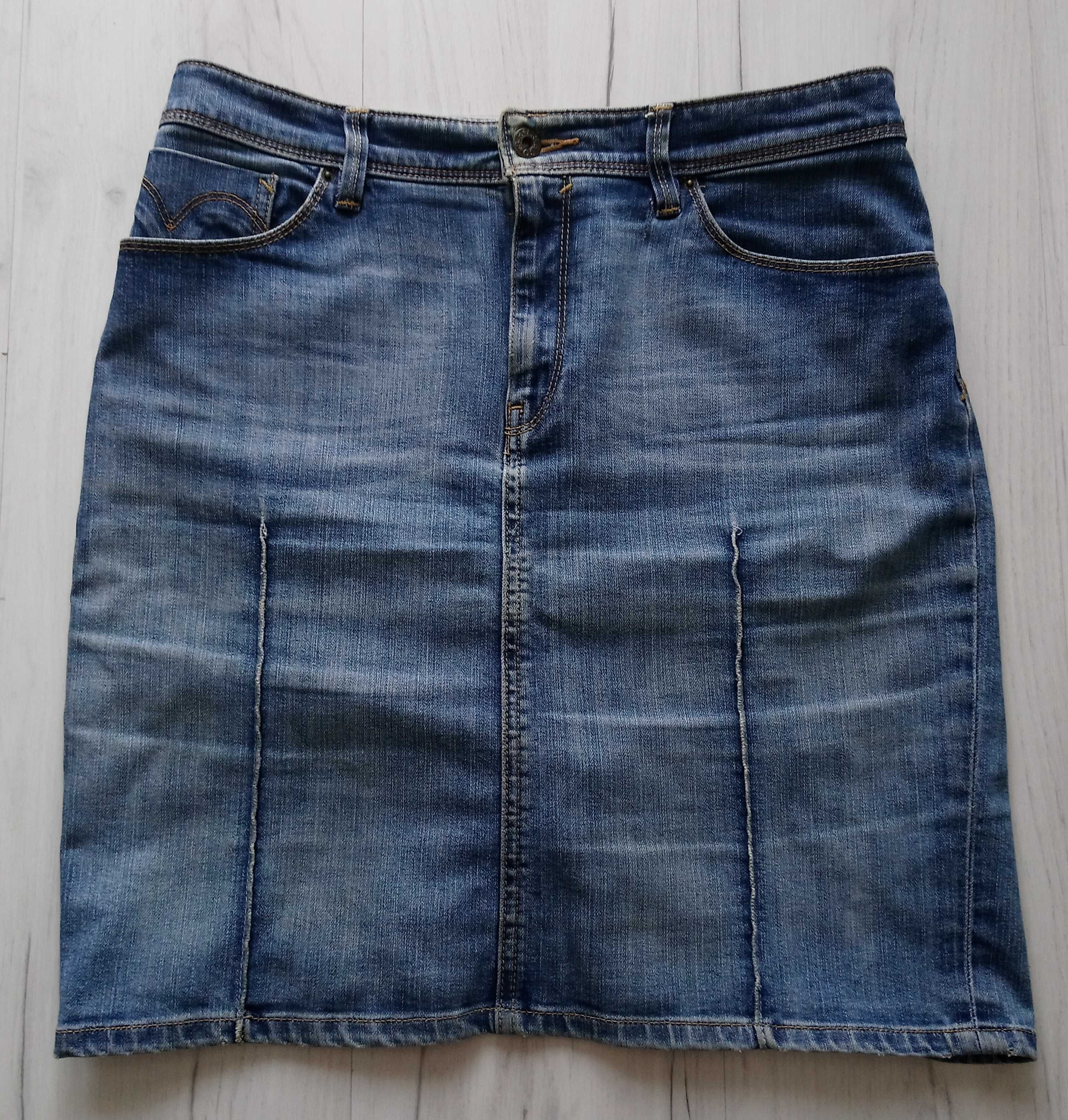 Piękna damska spódnica jeansowa LEVIS jeans rozmiar XL niebieska