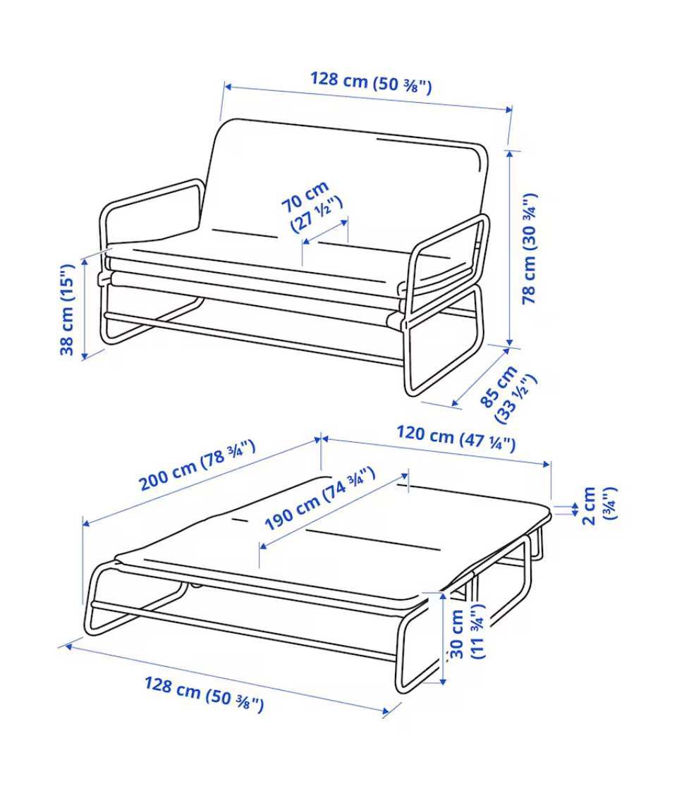 IKEA sofa rozkładana HAMMARN -KNISA ,2-osobowa