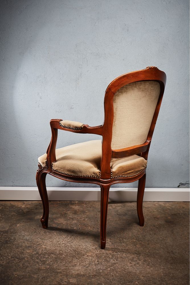 Piękny fotel w stylu Ludwika Filipa Ludwikowski, XIX wiek, stan BDB