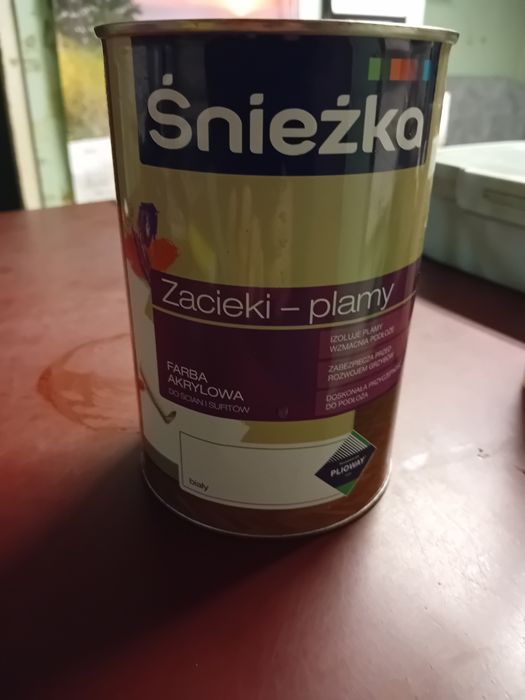 Sprzedam  farbę śnieżka na zacieki -plamy