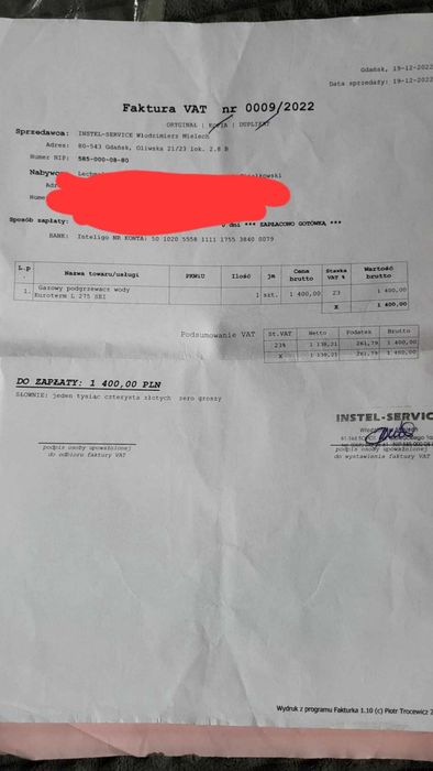 Sprzedam piecyk gazowy Euroterm