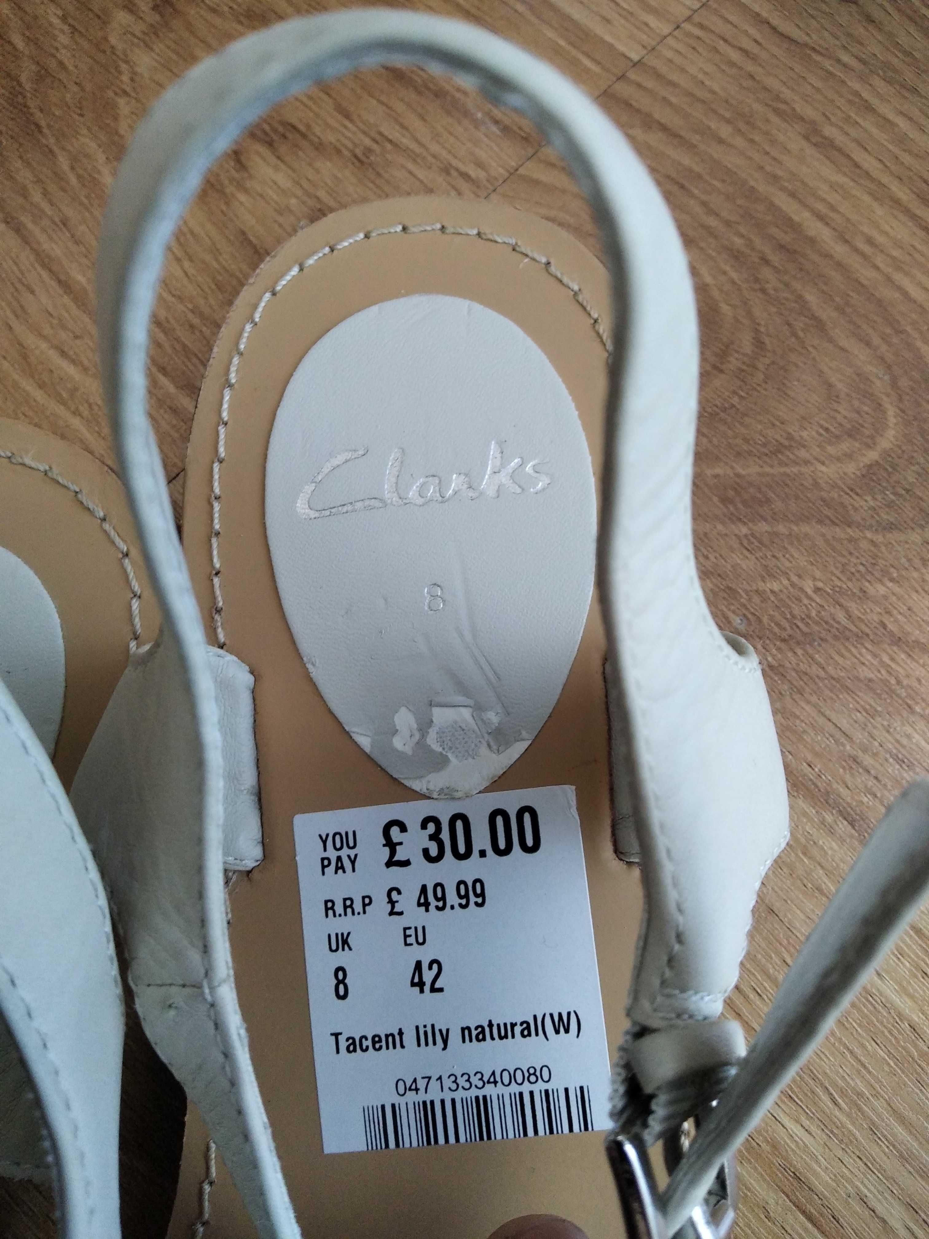 Nowe sandały Clarks 42 skóra