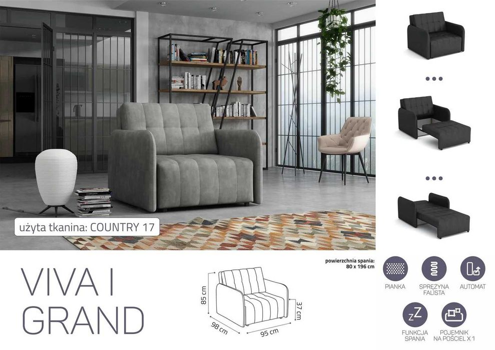 Fotel z funkcją spania Sofa Viva I Grand