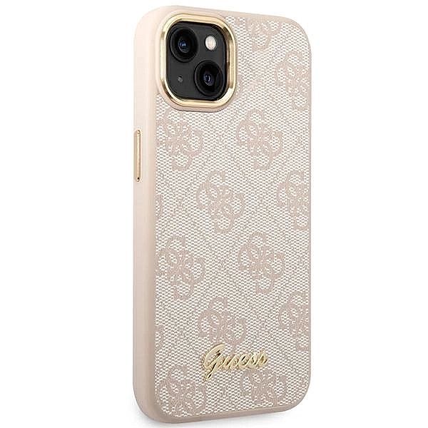 Etui Guess 4g Vintage Gold Logo na iPhone 14 - różowe