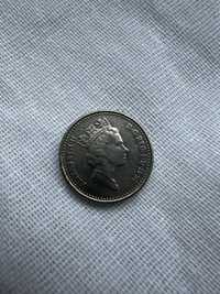 Монета 5 пенсів 1991 рік