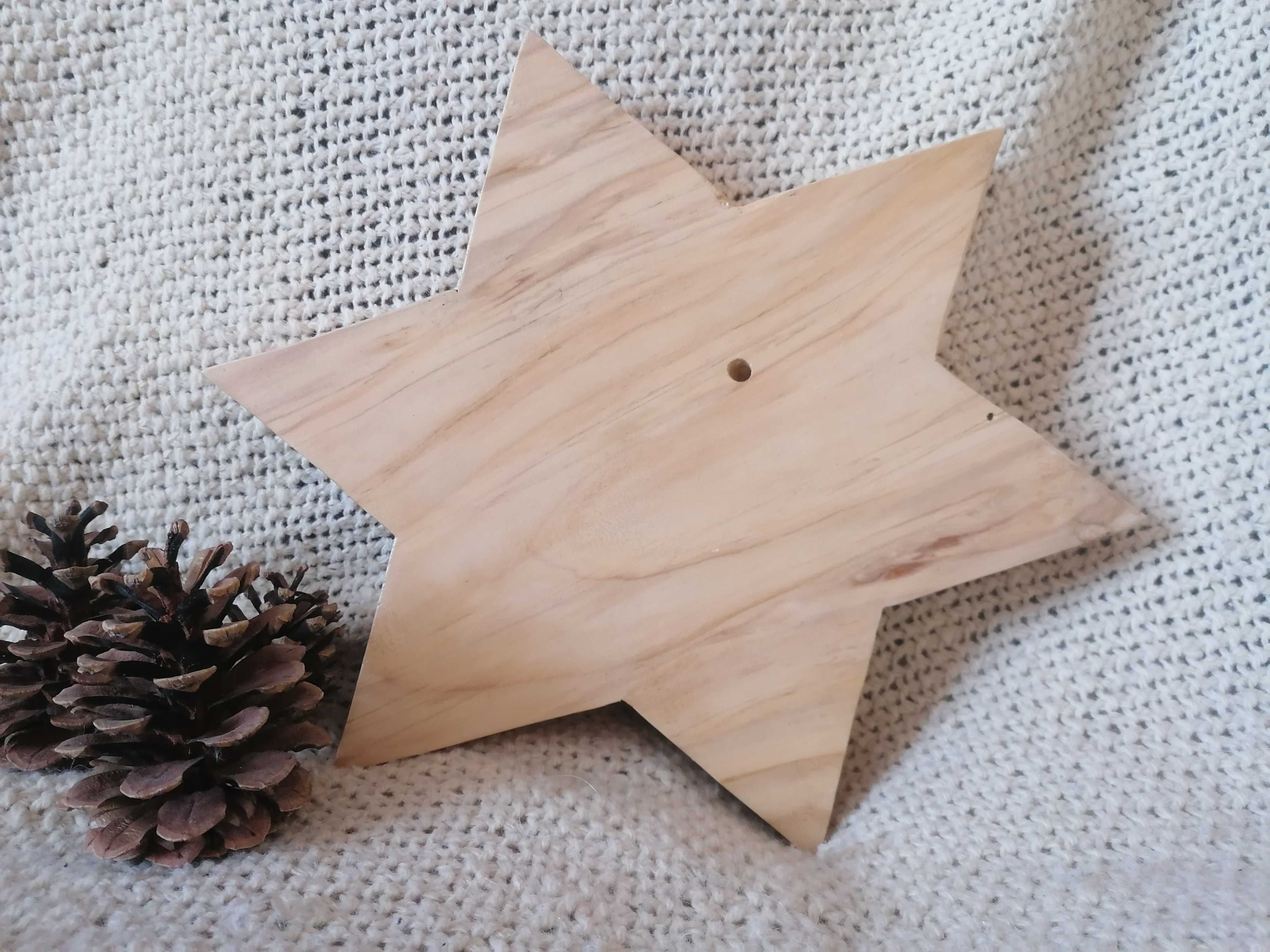 gwiazda drewno bukowe święta Boże Narodzenie ozdoba