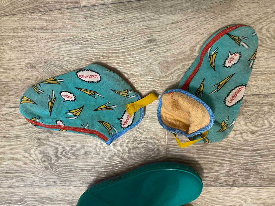 Сапоги резиновые зеленые сапожки детские Италия Р 33/34 ст.20,5-22