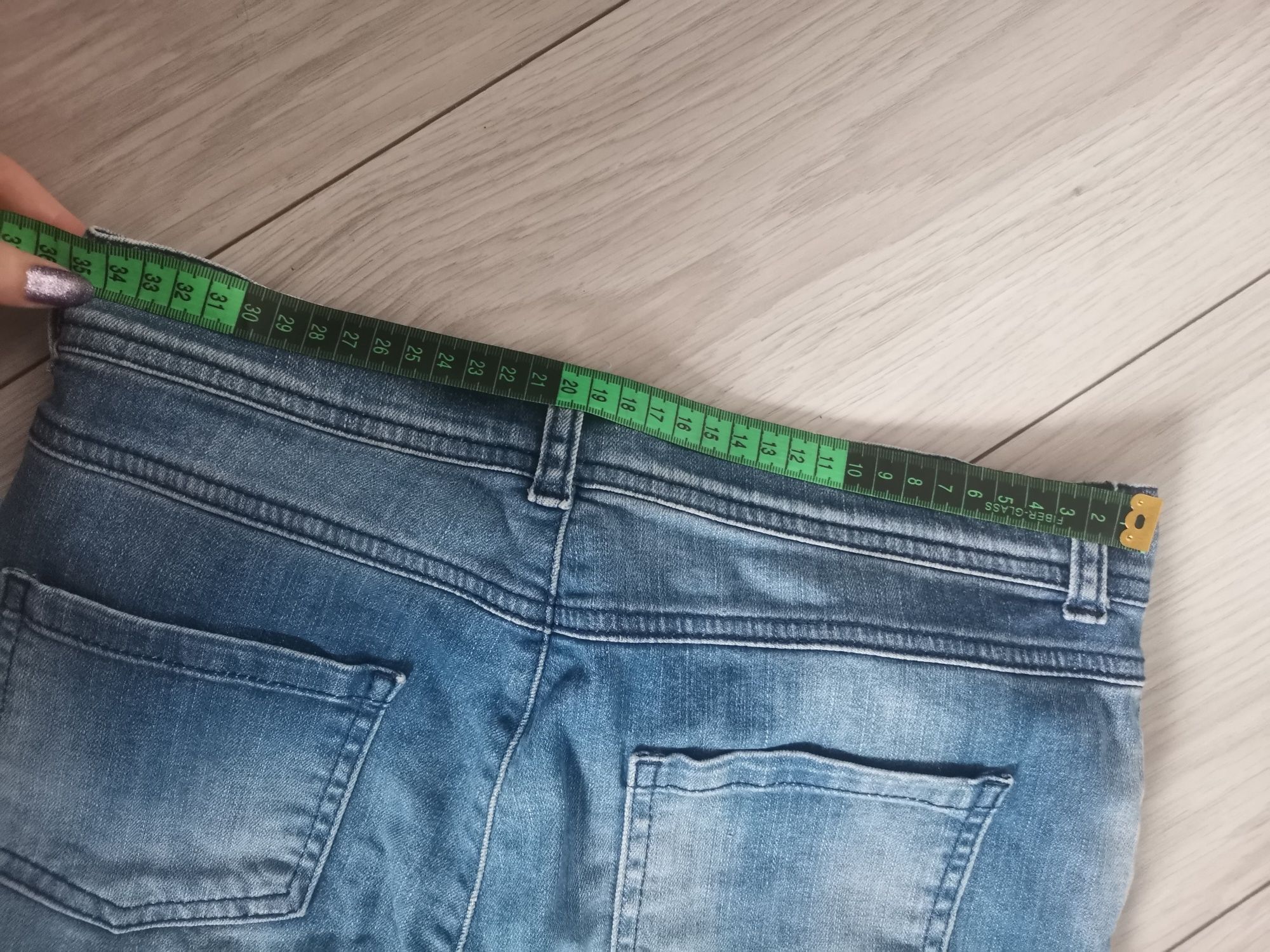 Spodnie damskie jeans dżins jeansy z zamkiem s 36